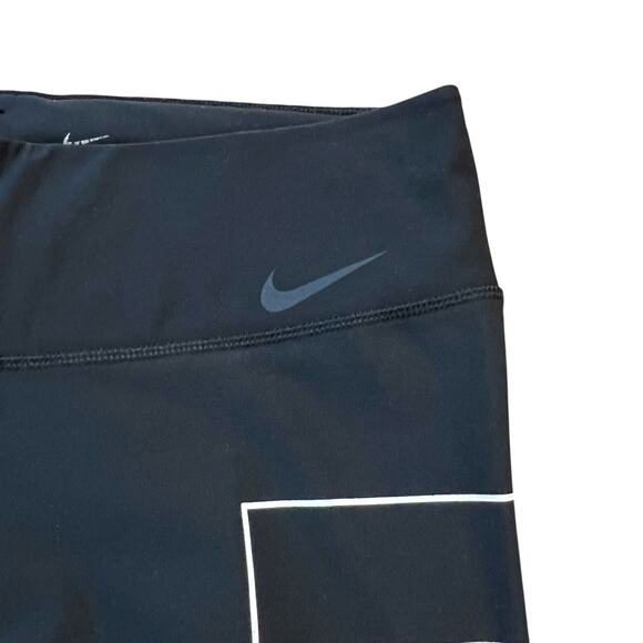 Nike cropped leggings just do it size medium black dri-fit - Picture 3 of 9